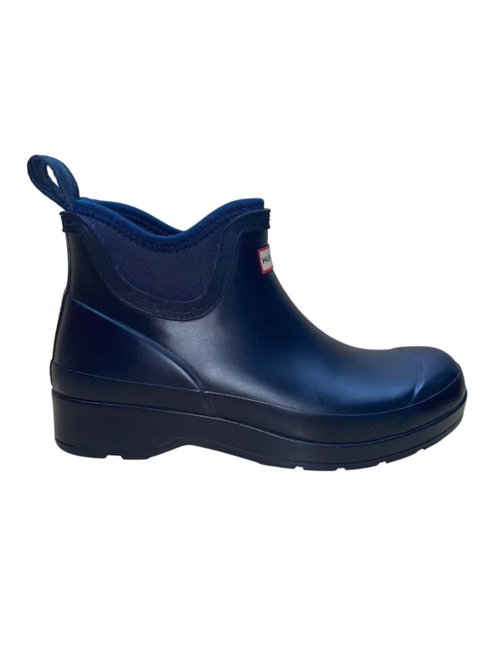 Hunter Women’s Navy Rubber Waterproof Ankle Rain Boots Size 7US
